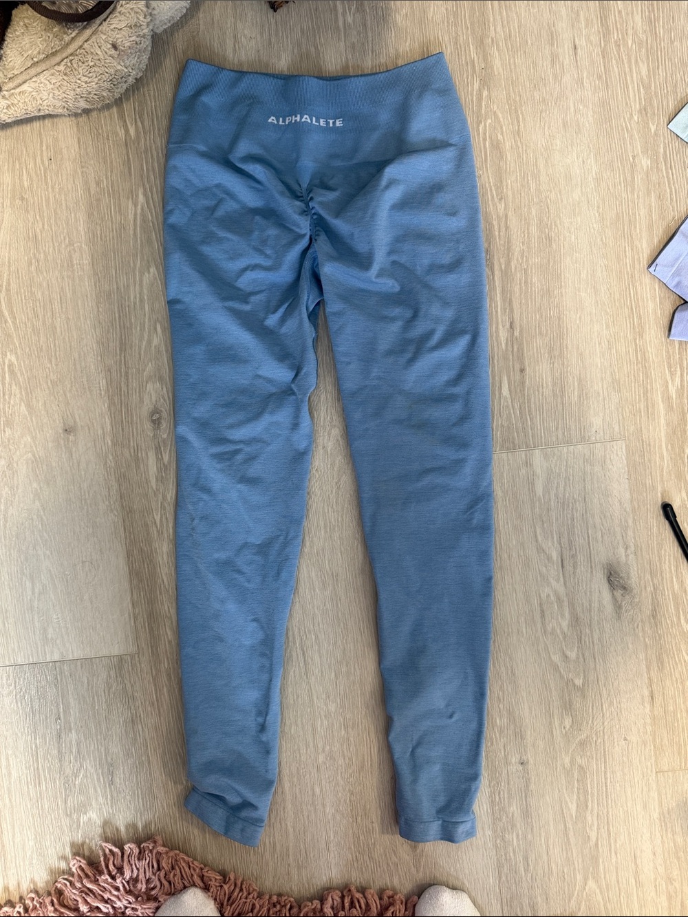 Alphalete Slate Blue High-Waist butt scrunch Leggings - Medium